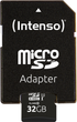 Карта пам'яті Intenso microSDHC UHS-I Premium Class 10 32GB + SD адаптер (3423480) - зображення 3