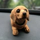 Собачка на торпеду в авто з киваючою головою Такса - зображення 2