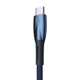 Кабель Baseus Glimmer Series Fast Charging Data Cable USB to Type-C 100W 2m Blue (CADH000503) - изображение 4