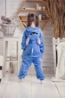 Пижама детская кигуруми для девочки Kigurumi стич 105-115 см синий - изображение 2