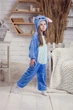 Пижама детская кигуруми для девочки Kigurumi стич 105-115 см синий - изображение 3