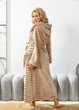 Женский махровый халат с капюшоном 831032 L-2XL (50-54) Бежевый - изображение 5