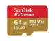 Карта пам'яті SanDisk 64 GB microSDXC UHS-I U3 V30 A2 Extreme (SDSQXAH-064G-GN6MA) - зображення 1