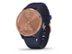 Смарт-годинник Garmin Vivomove 3s Rose Gold Stainless Steel Bezel w. Navy and Silicone B. (010-02238-03) - изображение 1
