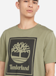 T-shirt męski bawełniany Timberland TB0A5WQQ XXL Khaki (194902956012) - obraz 4