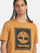 T-shirt męski bawełniany Timberland TB0A5WQQ S Beżowy/Czarny (194902954933) - obraz 4