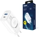 Мережевий зарядний пристрій 3mk HARDY for APPLE | 2 in 1 | GaN 33W | PD, QC3.0, PPS | TYPE-C USB-A | White - зображення 5