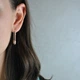 Серьги булавки с фианитами медицинская сталь позолота (x158-2) - изображение 2