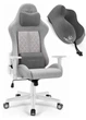 Комп'ютерне крісло Hell's Chair HC-1006 Grey-White тканина - зображення 1