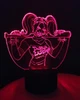 3d-светильник Харли Квинн (Harley Quinn), Бэтмен, 3д-ночник, несколько подсветок (на батарейке) - изображение 2