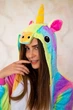 Пижама женска кигуруми Kigurumi Единорог радужной M разноцветная - изображение 3