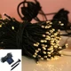 Вулична гірлянда на сонячній панелі 100 LED, 7 метрів, теплий колір - изображение 3