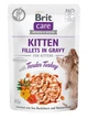 Влажный корм для котят с индейкой и курицей Brit Care Cat Fillets In Gravy, 85 гр - изображение 1