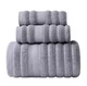 Прeмиальный набoр полотенец SOFT Strip 3шт (1 банное+2 для лицa/рук) YourFind 100% Коттон-МАХРА. Мягкие, легкие, супервпитывающие, Серый - изображение 8