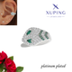 Сережка на одне вухо кафа Кобра на середину хрящика Xuping platinum plated - изображение 1