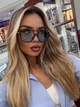 Солнцезащитные очки No Brand авиатор Casual леопардовые голубые - изображение 2