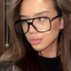 Солнцезащитные очки No Brand авиатор Casual имиджевые прозрачные с черным - изображение 1