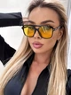 Солнцезащитные очки No Brand авиатор Casual желтые с черным - изображение 5