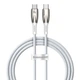 Кабель Baseus Glimmer Series Fast Charging Data Cable Type-C to Type-C 100W 1m White (CADH000702) - изображение 1