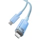 Кабель Baseus Explorer Series Fast Charging Cable with Smart Temperature Control Type-C to iP 20W 1m Blue (CATS010203) - изображение 5