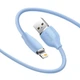 Кабель Baseus Jelly Liquid Silica Gel Fast Charging Data Cable USB to Lightning 2.4A 2m Blue (CAGD000103) - изображение 3