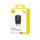 Мережевий зарядний пристрій 1x Type-C з швидкою зарядкою GaN5S Fast Charger 30W блок живлення чорний, Baseus (P10162504113-00) - зображення 6