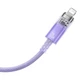 Кабель Baseus Explorer Series Fast Charging Cable with Smart Temperature Control Type-C to iP 20W 1m Purple (CATS010205) - зображення 2