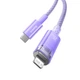 Кабель Baseus Explorer Series Fast Charging Cable with Smart Temperature Control Type-C to iP 20W 1m Purple (CATS010205) - зображення 5