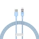 Кабель Baseus Explorer Series Fast Charging Cable with Smart Temperature Control USB to iP 2.4A 1m Blue (CATS010003) - изображение 1