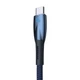 Кабель USB/Type-C 2 м Baseus Glimmer 100 Вт синій - изображение 4