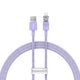 Кабель Baseus Explorer Series Fast Charging Cable with Smart Temperature Control USB to iP 2.4A 1m Purple (CATS010005) - зображення 1