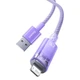Кабель Baseus Explorer Series Fast Charging Cable with Smart Temperature Control USB to iP 2.4A 1m Purple (CATS010005) - зображення 5