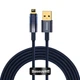 Кабель Baseus Explorer Series Auto Power-Off Fast Charging Data Cable USB to IP 2.4A 2m Blue (CATS000503) - зображення 1