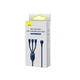 Кабель Baseus Flash Series Ⅱ One-for-three Fast Charging Data Cable USB to M+L+C 66W 1.2m Blue (CASS040003) - изображение 7