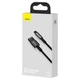 Кабель Baseus Tungsten Gold Fast Charging Data Cable USB to iP 2.4A 2m Black (CALWJ-A01) - зображення 2
