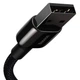 Кабель Baseus Tungsten Gold Fast Charging Data Cable USB to iP 2.4A 2m Black (CALWJ-A01) - зображення 6