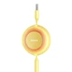 Кабель Baseus Bright Mirror 2 Series Retractable 3-in-1 Fast Charging Data Cable USB to M+L+C 3.5A 1.1m yellow (CAMJ010011) - изображение 6