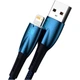 Кабель Baseus Glimmer Series Fast Charging Data Cable USB to iP 2.4A 2m Blue (CADH000303) - изображение 6