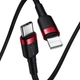 Кабель Baseus Cafule Cable Type-C to iP PD 20W 1m Red+Black (CATLKLF-91) - зображення 3