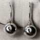Сережки серебристые Шарики Xuping 1х2 см - изображение 1