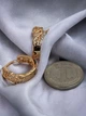 Сережки-кольца ажурные с маленькими камушками Xuping, медицинское золото 1.5х1.5 см - изображение 3