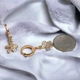 Сережки-кольца с подвеской Цветочек Xuping, медицинское золото 1х2 см - изображение 3