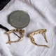 Сережки классические прямоугольные Xuping, медицинское золото 1х1.5 см - зображення 3