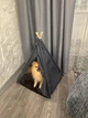 Домик вигвам лежак лежанка спальное место для домашних животных собак и кошек Incor графит 50х50 см - изображение 2