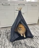 Домик вигвам лежак лежанка спальное место для домашних животных собак и кошек Incor графит 50х50 см - изображение 3