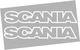 Наклейка на Авто / Грузовики / Фуры / Стекло / Кузов " Scania / MAN / Mersedes логотип " 2шт белый цвет - изображение 1