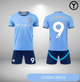 Форма футбольна дитяча Haaland (Холанд) 9 Manchester city 24/25, р. 26 зріст 140-145см. голуба - изображение 1