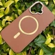 Шкіряний чохол SnapCase with MagSafe для Apple iPhone 16 (6.1") Brown - изображение 2