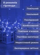Гірлянда штора 3х0,9 м сніжинка зірка на 145 LED лампочок світлодіодна 10 шт Синій - зображення 5