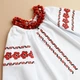 Детская трикотажная вышиванка для девочки 116-122 см белый VD4-507-White-SR-32 Ladan - изображение 2